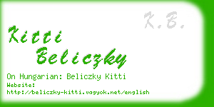 kitti beliczky business card